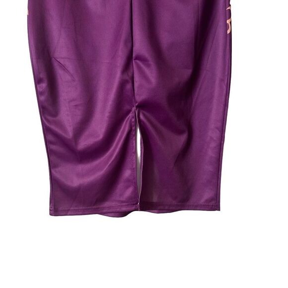 Elegant Purple Midi Dress with Floral Design - Picture 11 of 13